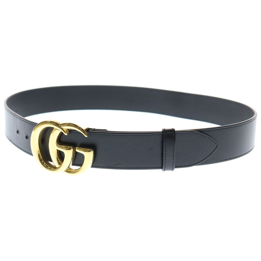 GUCCI グッチ GGマーモント レザーベルト ブラック 406831