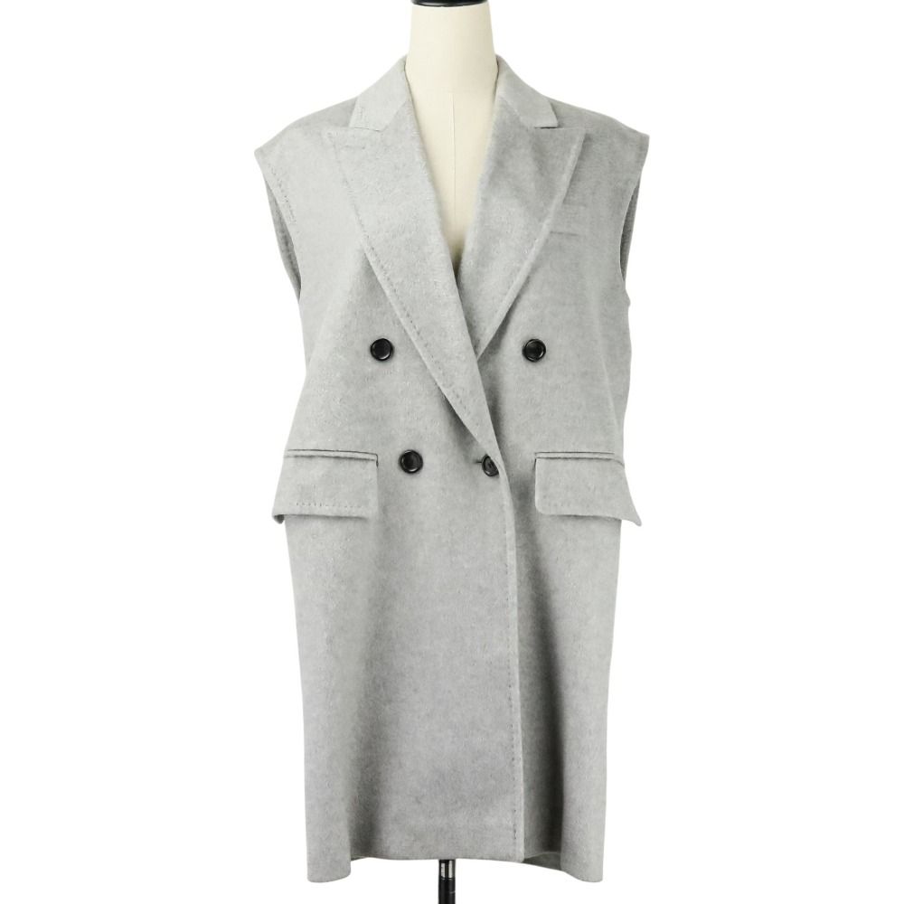 美品 22SS Max Mara マックスマーラ SCOGLIO カシミヤ100% ロングジレ