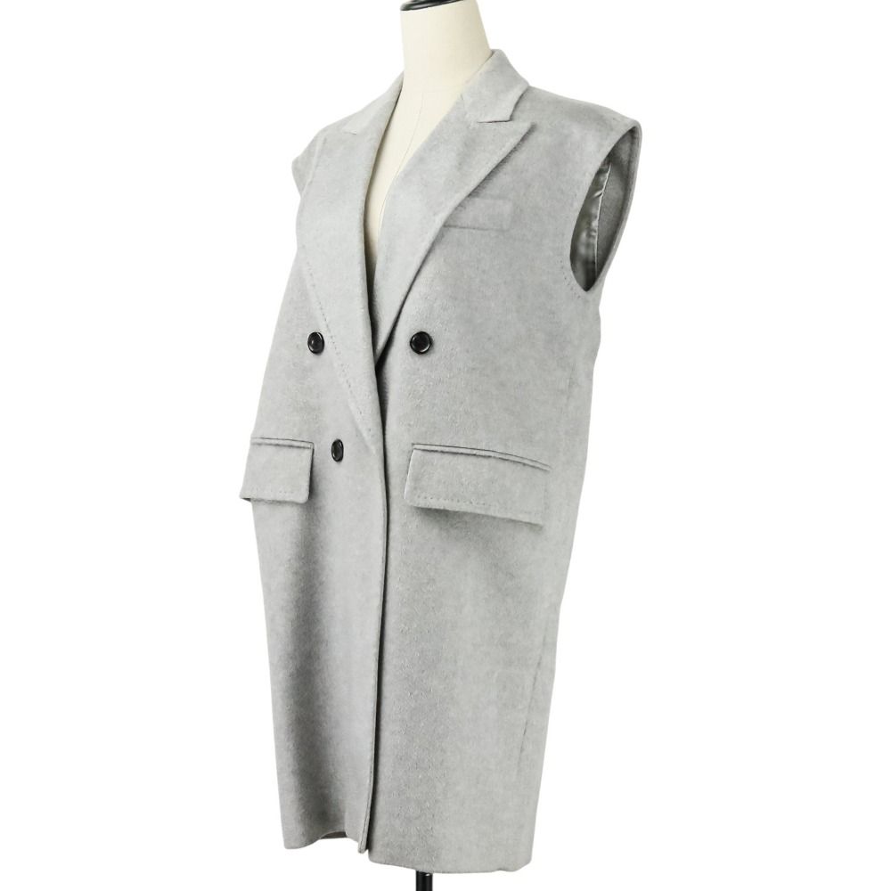 美品 22SS Max Mara マックスマーラ SCOGLIO カシミヤ100% ロングジレ