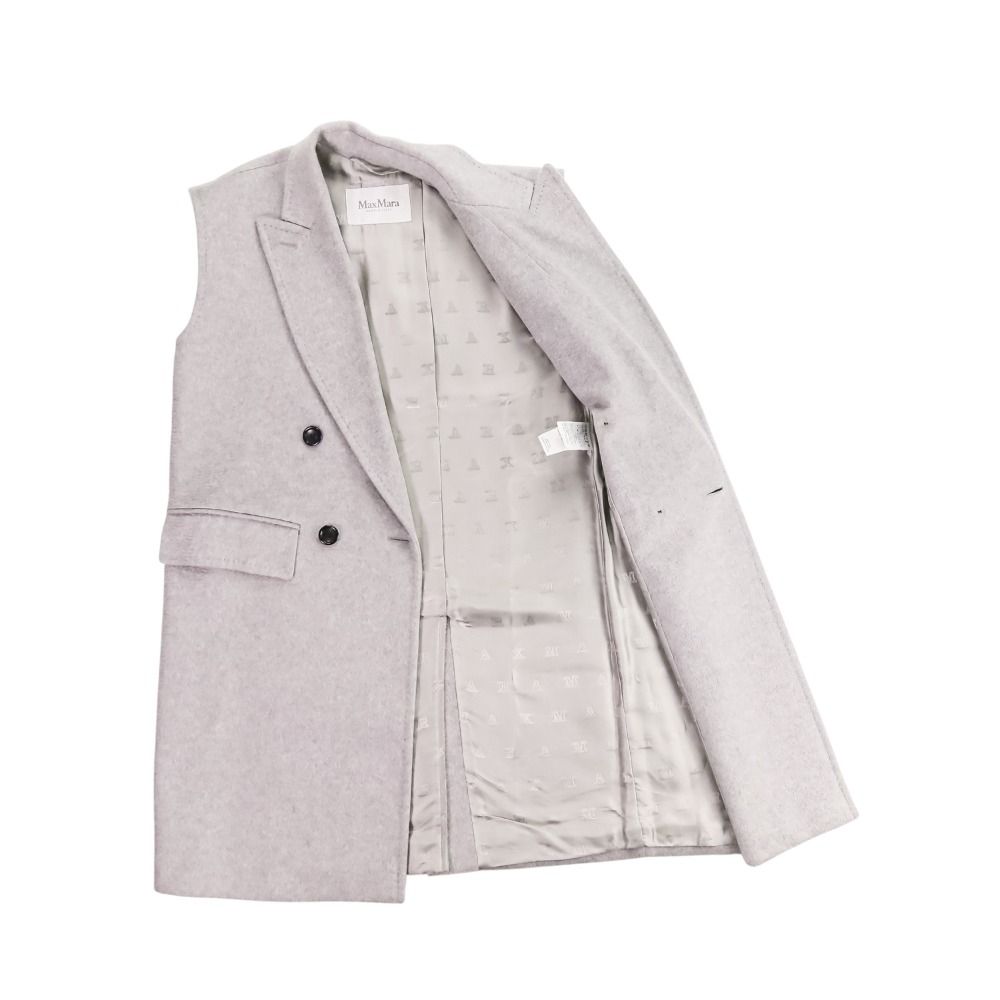 美品 22SS Max Mara マックスマーラ SCOGLIO カシミヤ100% ロングジレ