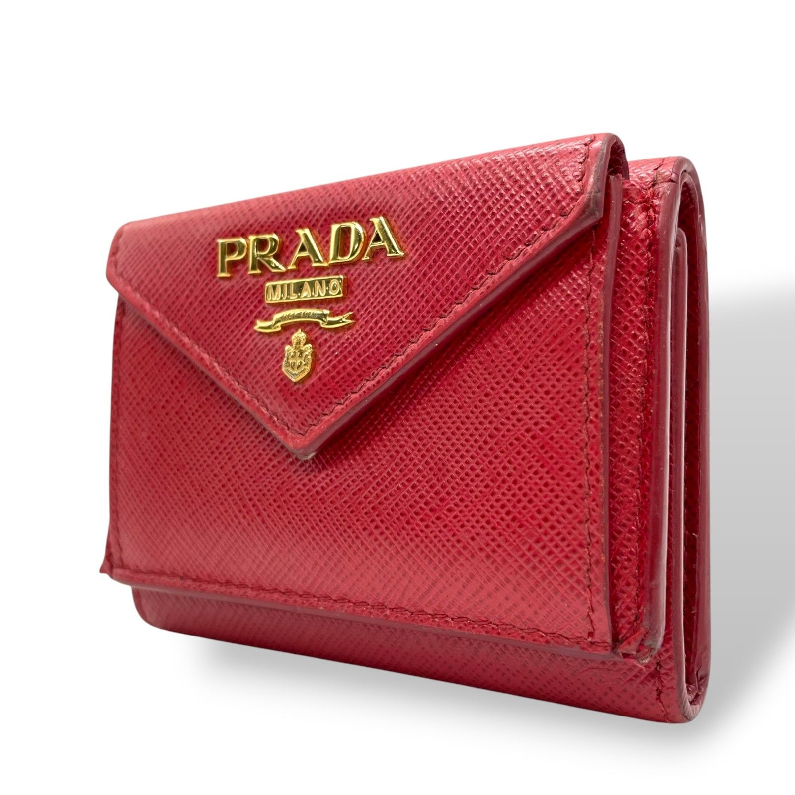 R*i様 PRADA プラダサフィアーノレザー三つ折り財布コンパクトウォレット PRADAプラダ サフィアーノレザー三つ折り財布コンパクトミニウォレット