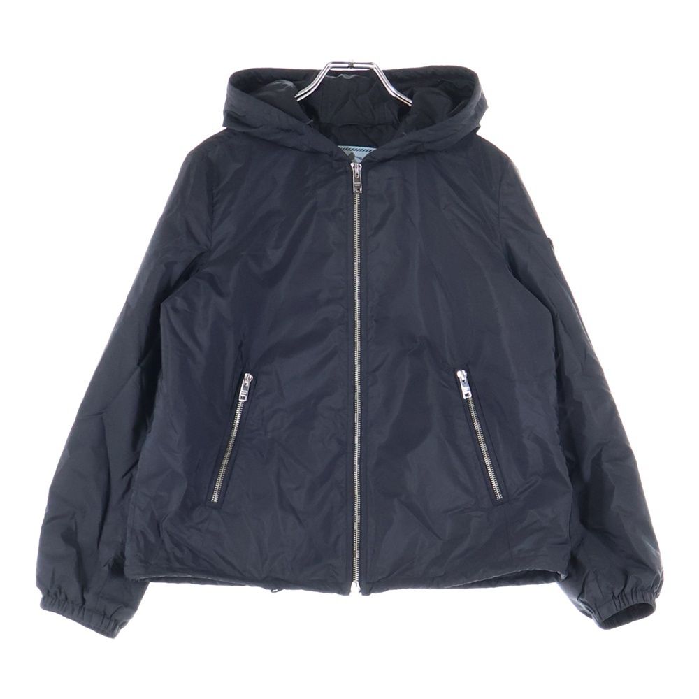 PRADA プラダ Re-Nylon Jacket リナイロンジャケット トライアングルロゴジップアップフーデットナイロンジャケット レディース 29 Q 597 ブラック