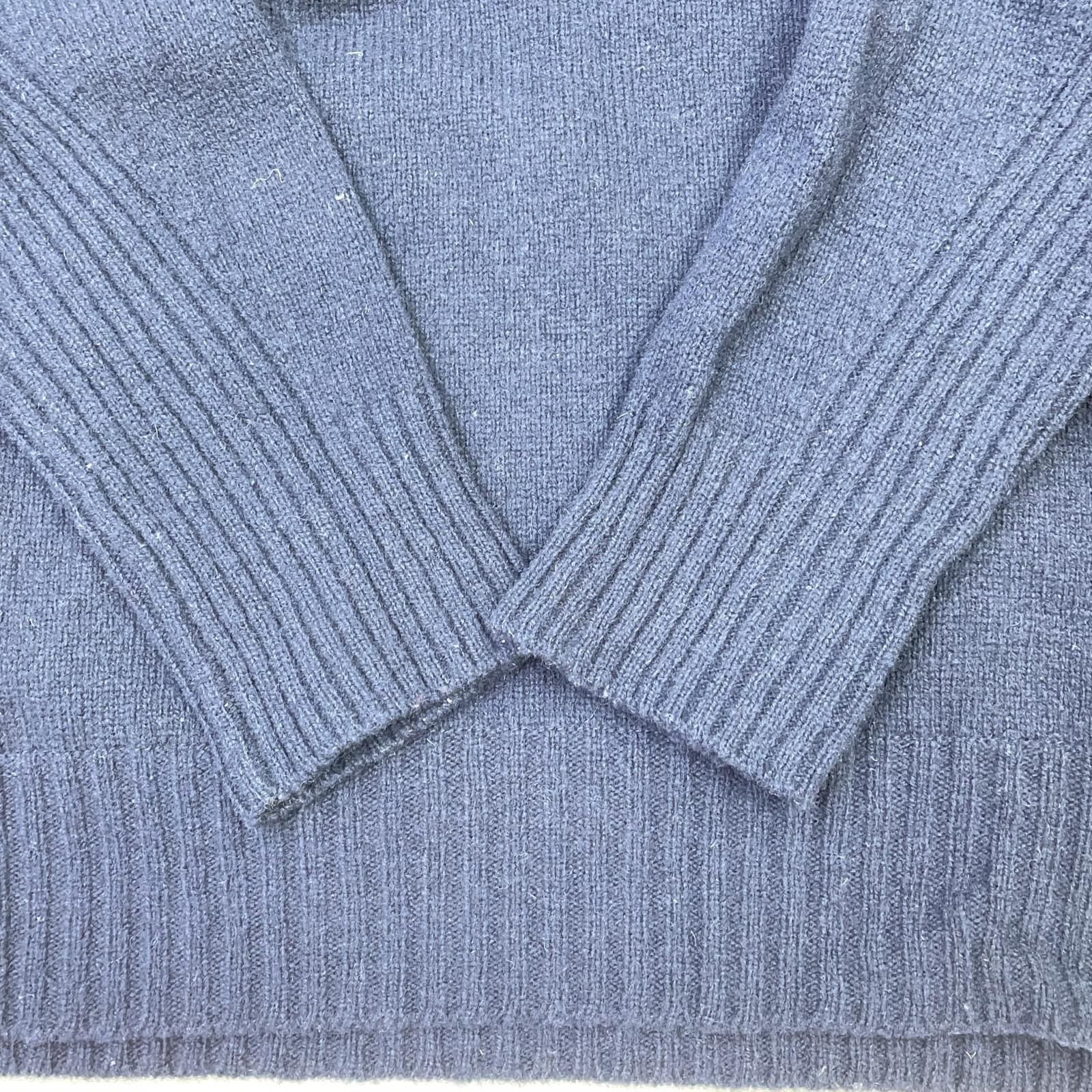 メンズ マークアンドロナ MARK&LONA セーター M 紺 ネイビー Vネック