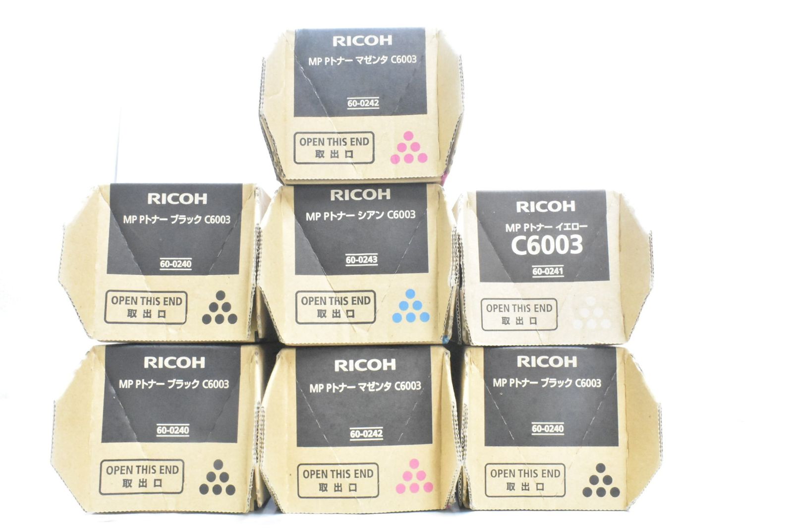リコー トナー C 6003 7本 シアン マゼンタ イエロー ブラック RICOH D N 10 byebye