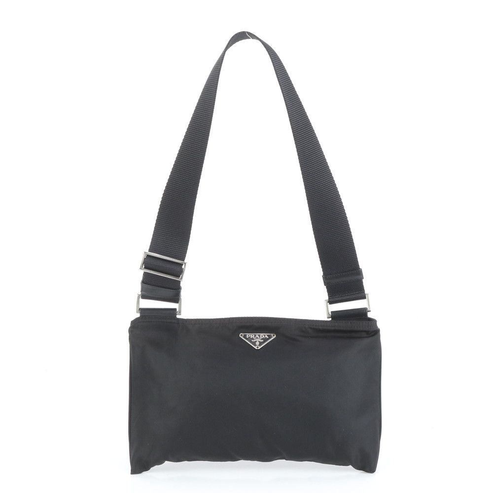 極美品 プラダ テスート ナイロン 三角 良い トライアングル ロゴ