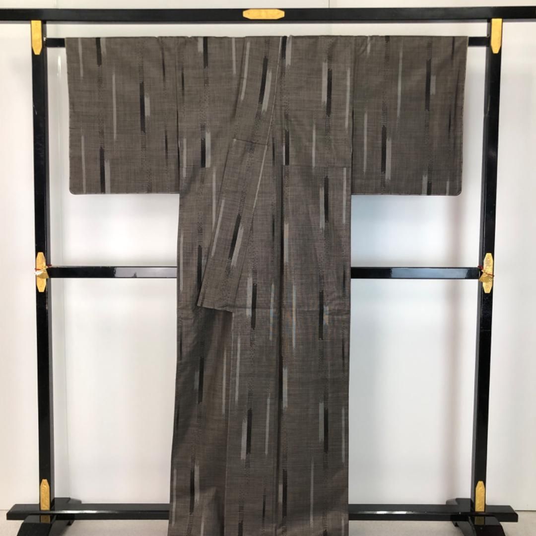 本場大島紬 高山好和 カタス9マルキ 証紙付 縦線柄 トールサイズ K