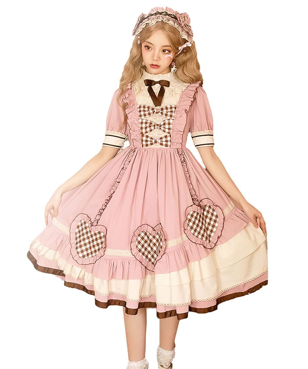 ｄ ａｌｉｃｅ Ｇｏｔｈｉｃ ＆ Ｌｏｌｉｔａ d.Alice リトルチェリーワンピース ゴスロリ ロリータ ピンク 半袖 長袖 2 way L