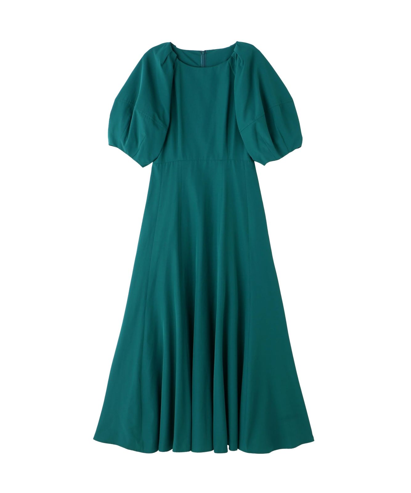 ナチュラルビューティーベーシック カジュアルドレス フォルムスリーブフ ワンピース レディース グリーン