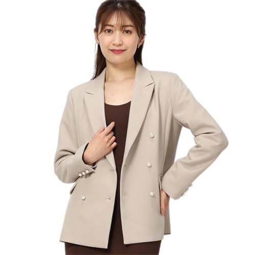 ミッシュマッシュ ジャケット パールダブルテーラージャケット レディース BEIGE