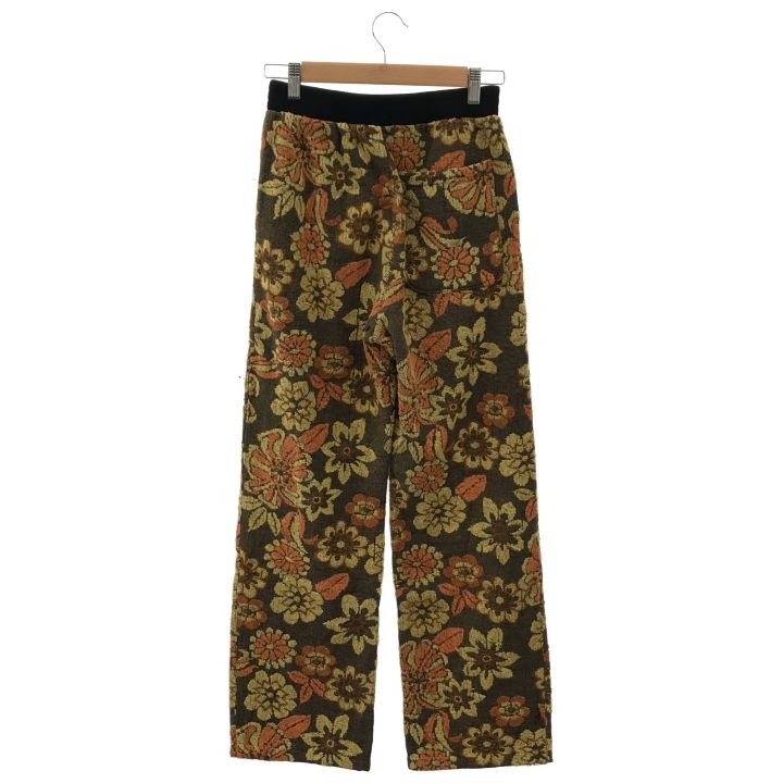 アンスクリア ⑤ I 22 SS CUT 13 B フラワーパイルパンツ Pile Pants Flower レディース ブラウン S