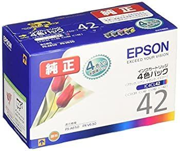 未使用品」EPSON 純正インクカートリッジ 4色一体セット [IC4CL42 