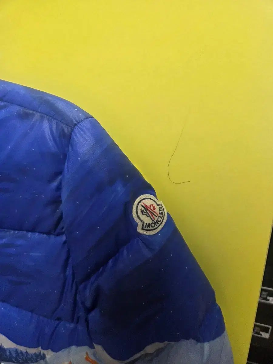 モンクレール ジュニア キッズ 子供 スキー プリンティング ブルー ダウン アウター