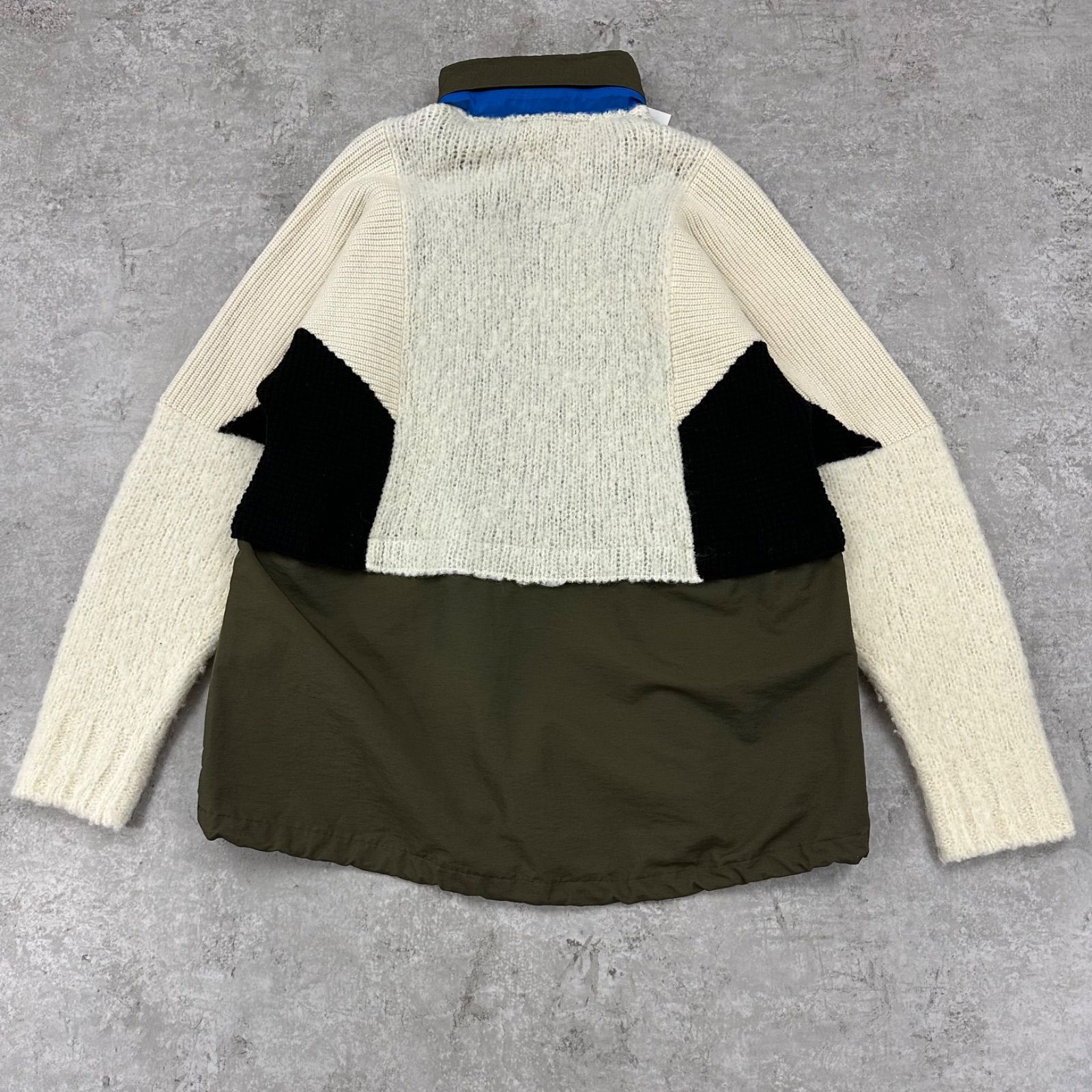 タグ付き未使用】Sacai Wool Knit Hoodie サイズ1 アルパカ混 参考価格
