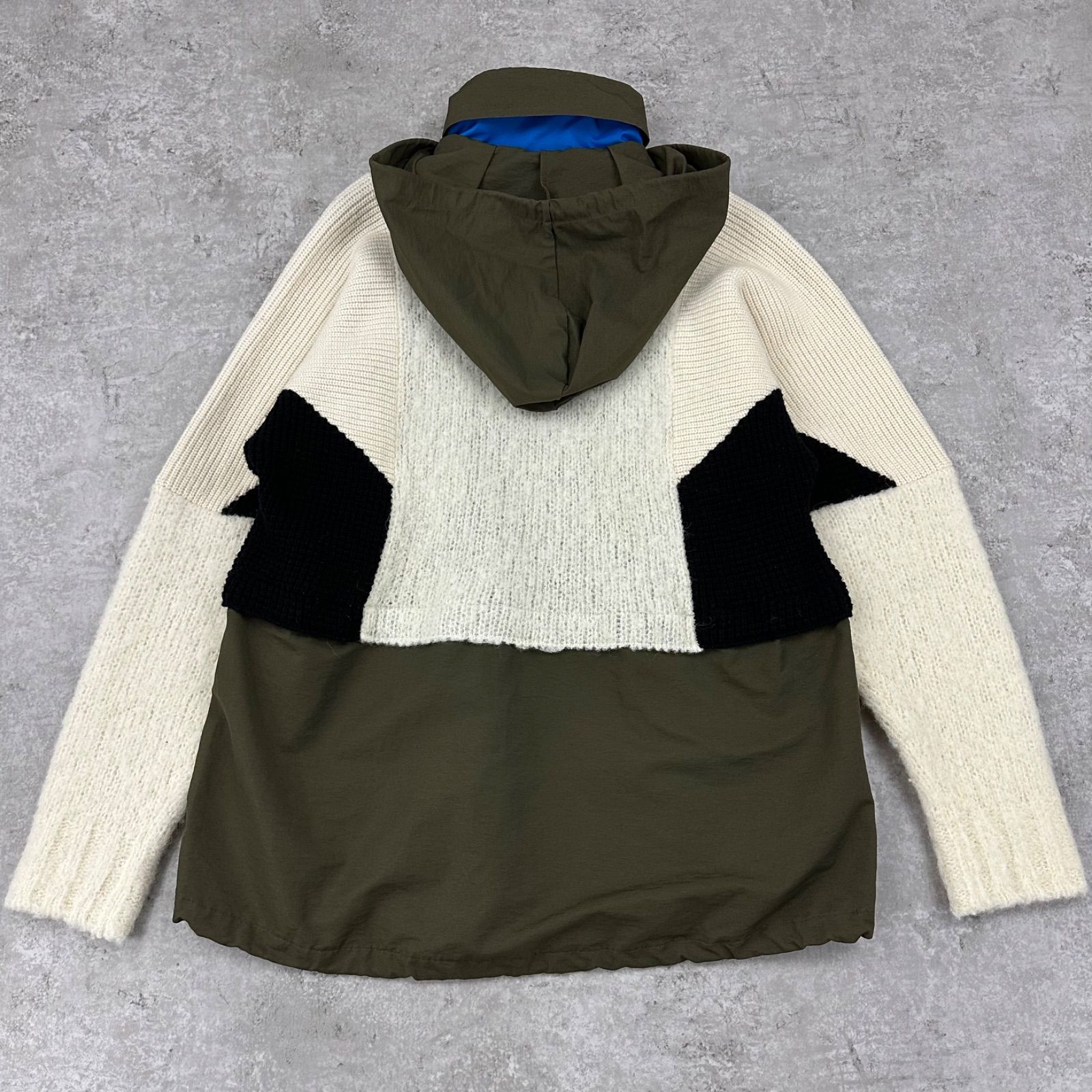 サカイsacai アルパカ混セーター　サイズ1 タグ付き未使用】Sacai Wool Knit Hoodie サイズ1 アルパカ混 参考価格