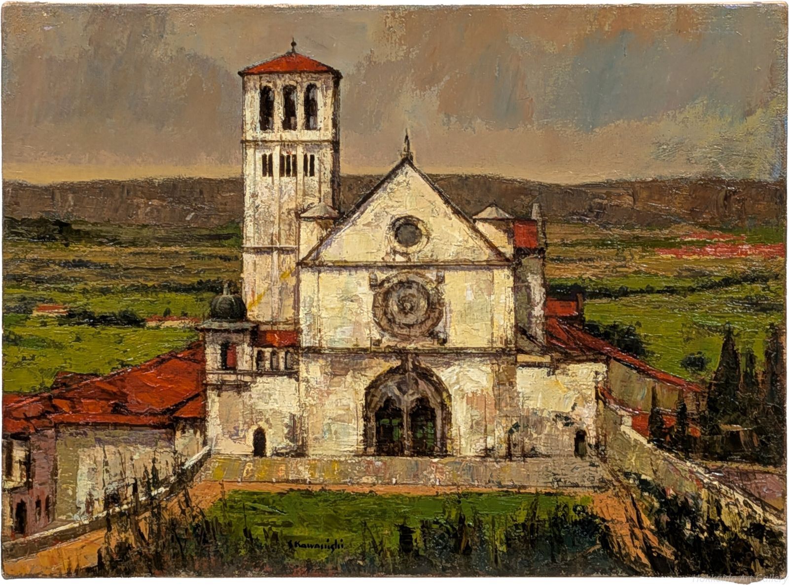 河西昭治 「白堊の聖堂」 油絵・油彩画 絵画 - メルカリ