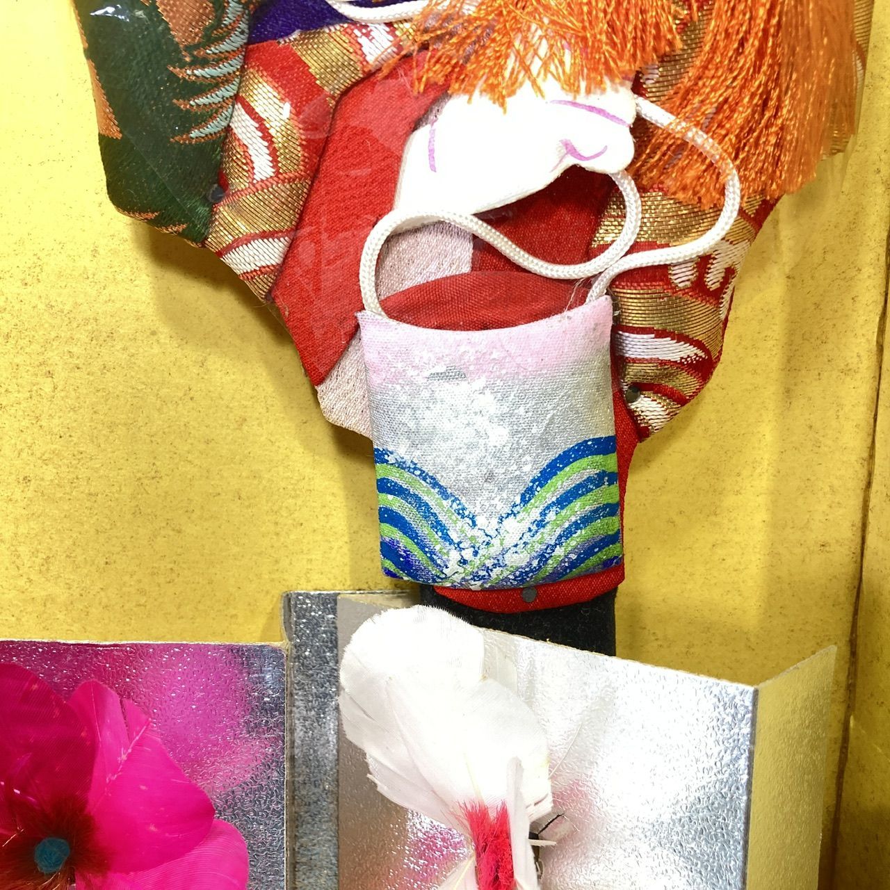 押絵羽子板 飾り羽子板 伝統工芸 正月飾り 羽根付き 元箱あり レトロ