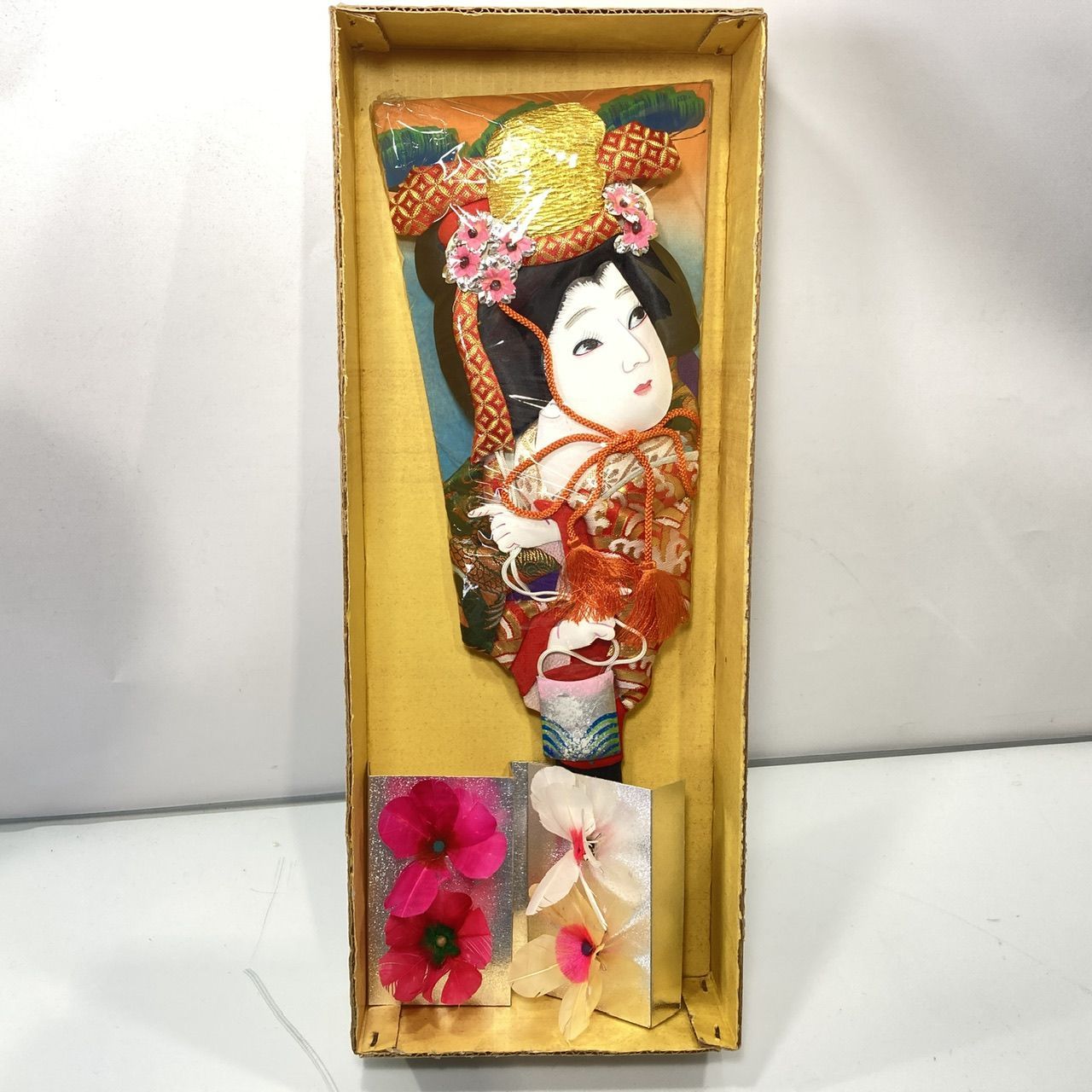 押絵羽子板 飾り羽子板 伝統工芸 正月飾り 羽根付き 元箱あり レトロ