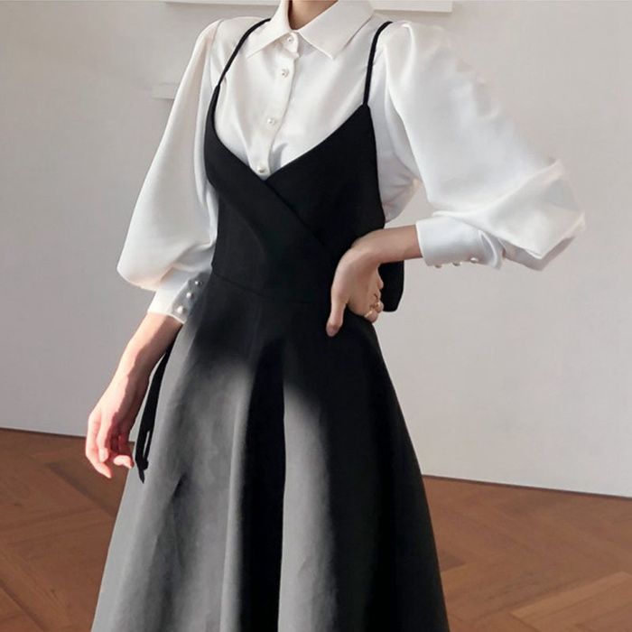 ワンピース サスペンダー ロング レディース キャミワンピース シック