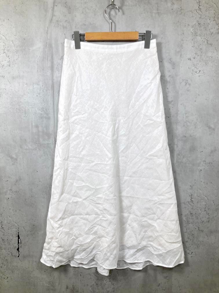 新品 SALON adam et rope' サロンアダムエロペ SHC34110 定価19800円 ノルマンディリネンフレアー スカート sizeF/白 ■■◎レディース