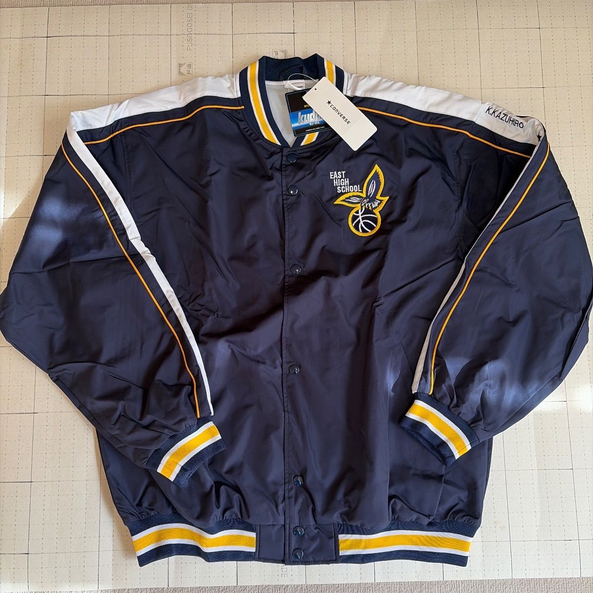 ト2511- -5444 コンバース 東高校ウインドブレーカー上下 バスケットボール 上着のみ セットアップ 2 XO