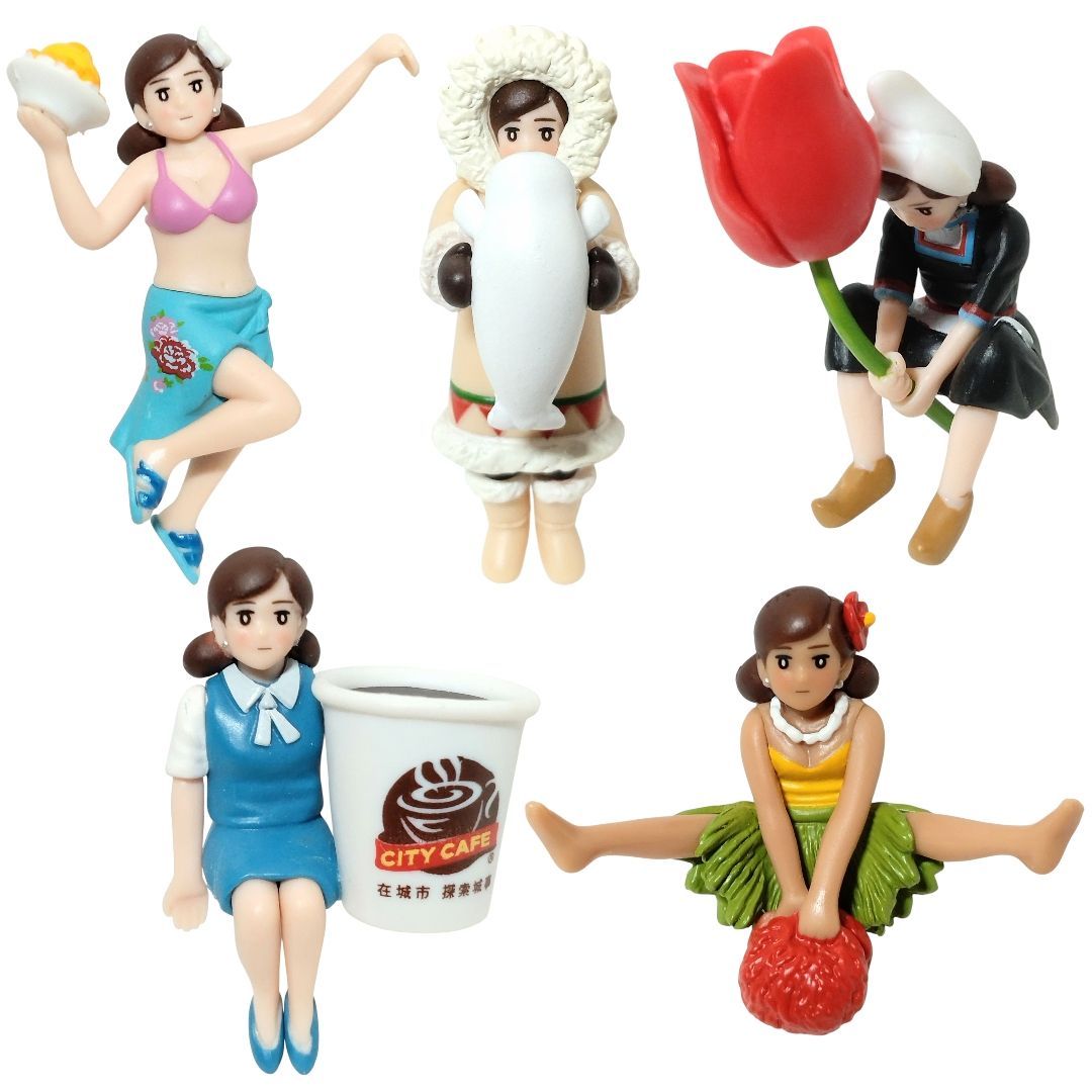 台湾限定 世界のフチ子 シークレット含む 全5種セット CITY CAFE