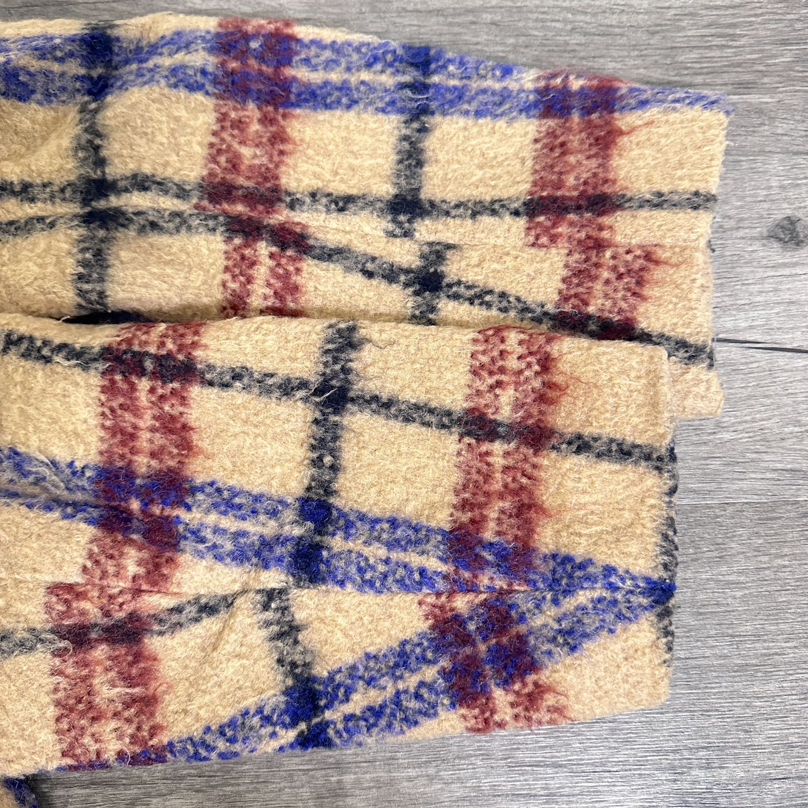 SONO サンプル品 19AW シャギーチェックコクーンコート ノーカラー 