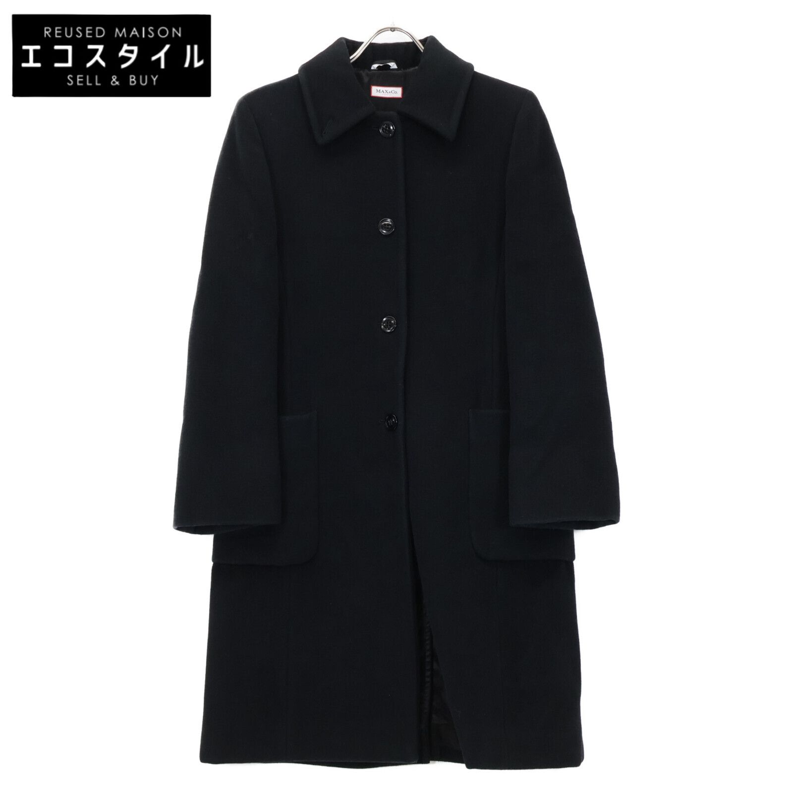 MAX&Co. マックスアンドコー ﾈｲﾋﾞｰ ｳｰﾙｱﾝｺﾞﾗ ｽﾃﾝｶﾗｰｺｰﾄ 36 - メルカリ