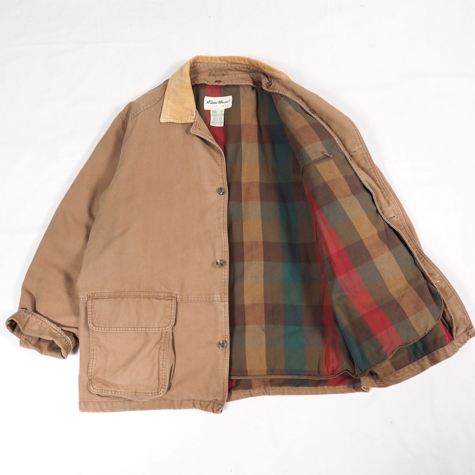 Eddie Bauer detachable goose down lined hunting jacket M 90s 