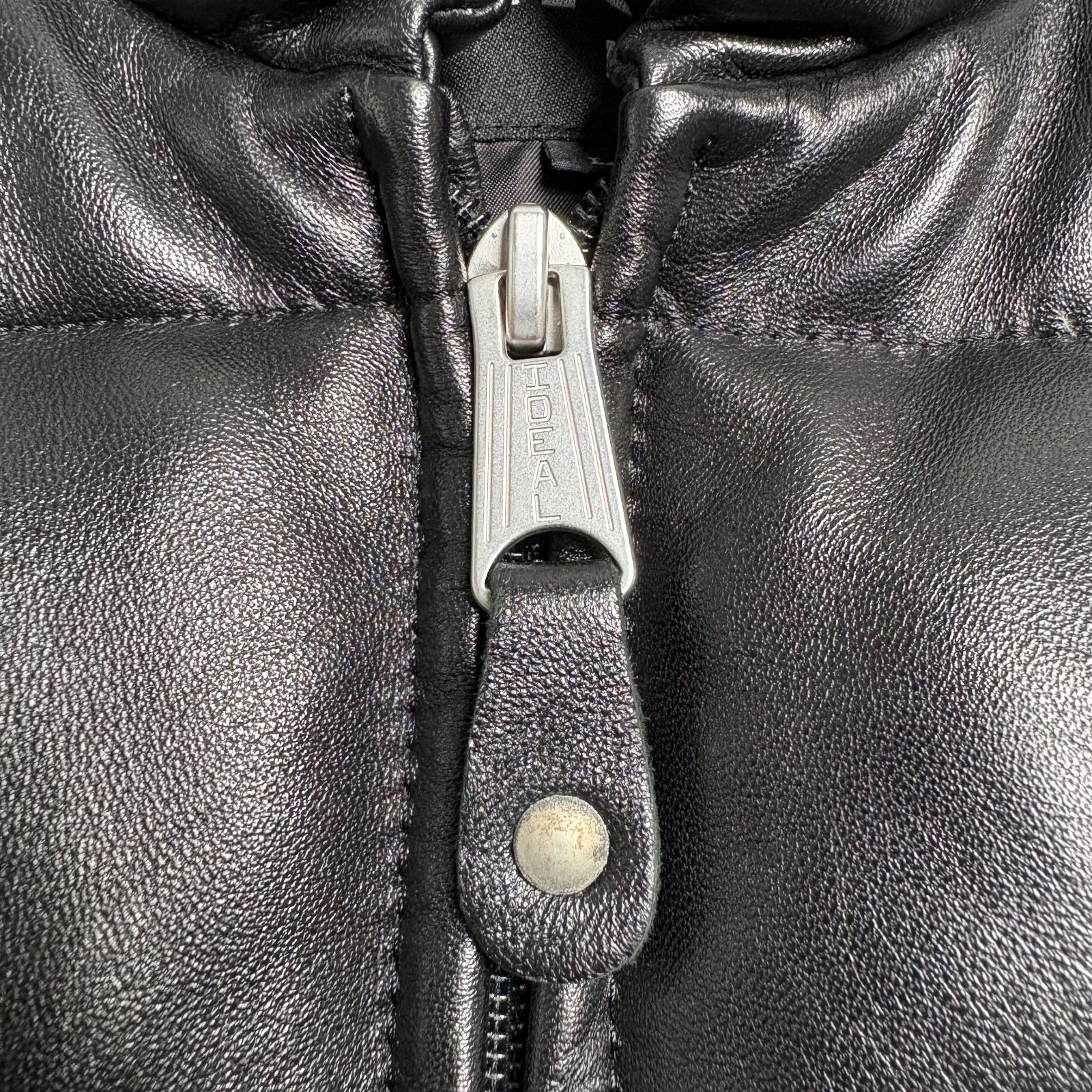 定価9.7万】Schott レザー ダウンジャケット 黒 L 羊革 本革 - メルカリ