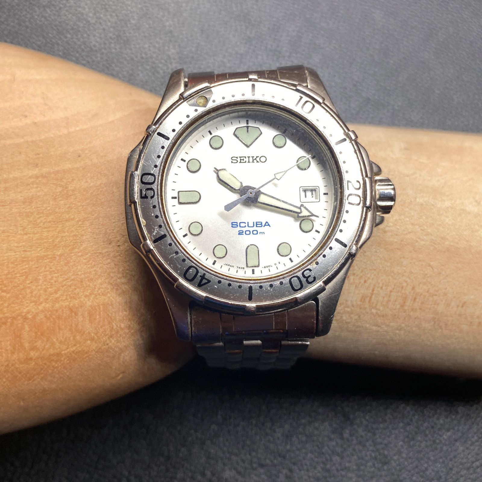 セイコー SEIKO SCUBA 7N35-6000 200m ダイバーズ アバログ メンズ