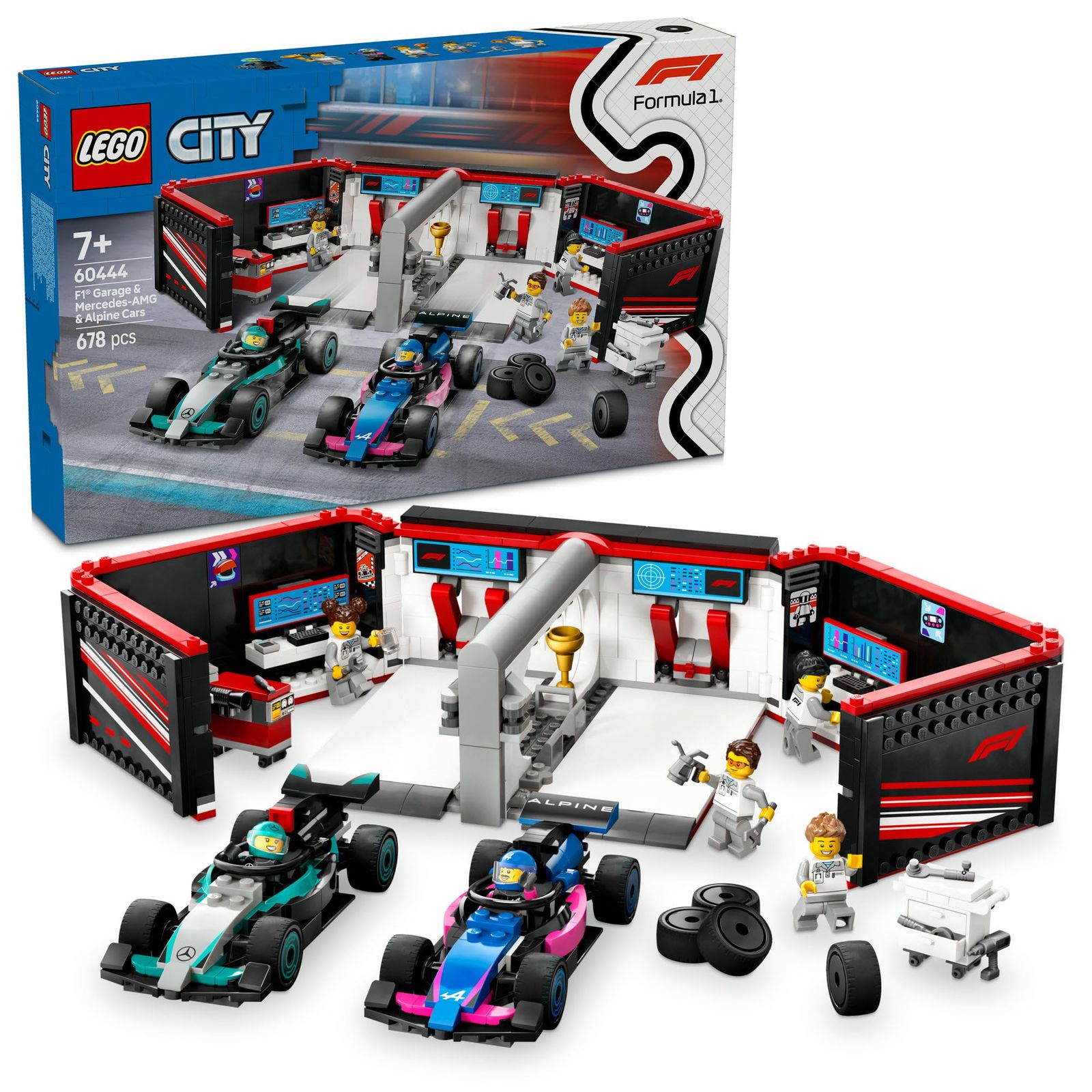 レゴ LEGO シティ F 1 R Mercedes AMG Alpine レースカーガレージ おもちゃ 玩具 プレゼント ブロック 男の子 女の子 子供 7歳 8歳 9 1®