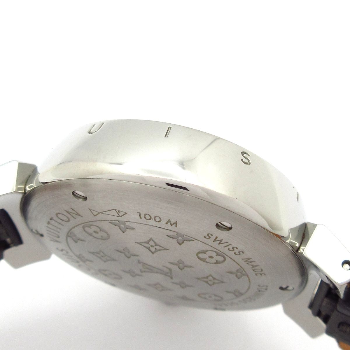  LOUIS VUITTON ヴィトン 腕時計 タンブール MM モノグラム QA 071 レディース ナノモノグラム キャンバス ベルト ダークブラウン ブラウン その他 時計