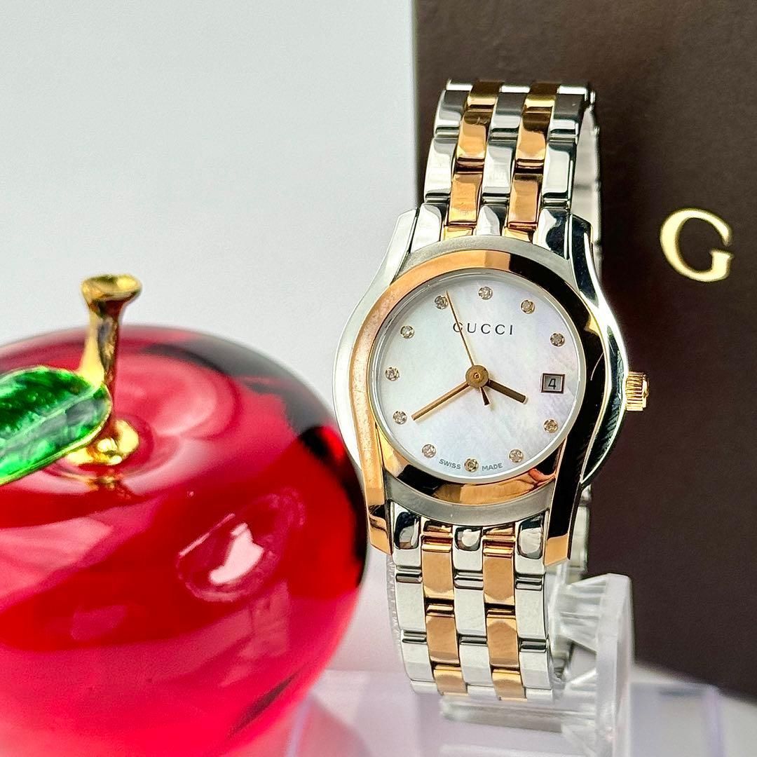 箱付き】256 グッチ シェル文字盤 YA055535 レディース デイト - メルカリ