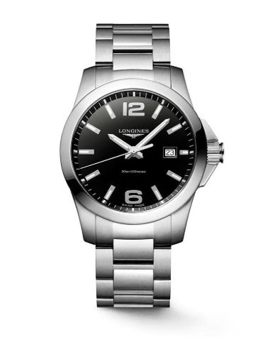 ロンジン コンクエスト ブラック ダイアル 41 MM L 3 759 4 58 6