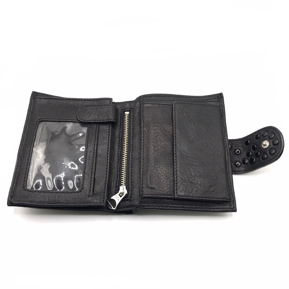 DIESEL スタッズ付き二つ折り財布 ブラック 倉吉店】 中古 DIESEL | ディーゼル 二つ折り財布 スタッズ付き財布