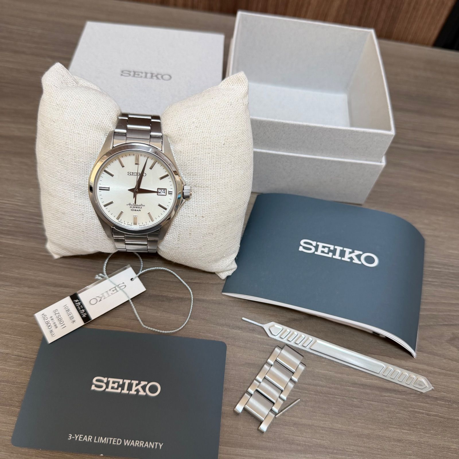 極美品稼働 セイコー メカニカル オートマチック 4R35-03X0自動巻黒文字 ☆【極美品】セイコー メカニカル SEIKO Mechanical 自動巻き