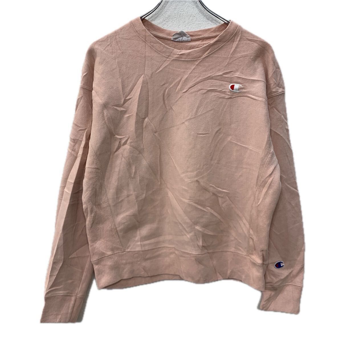 ジュニア スウェットトレーナー チャンピオン スウェットトレーナー_Champion CREW NECK SWEAT CK-A007 （MEDIUM  GRAY） Champion ロゴスウェット トレーナー MEDIUM ホワイトピンク チャンピオン プルオーバー プルオーバー 刺繍ワンポイント 秋物 a712-6045