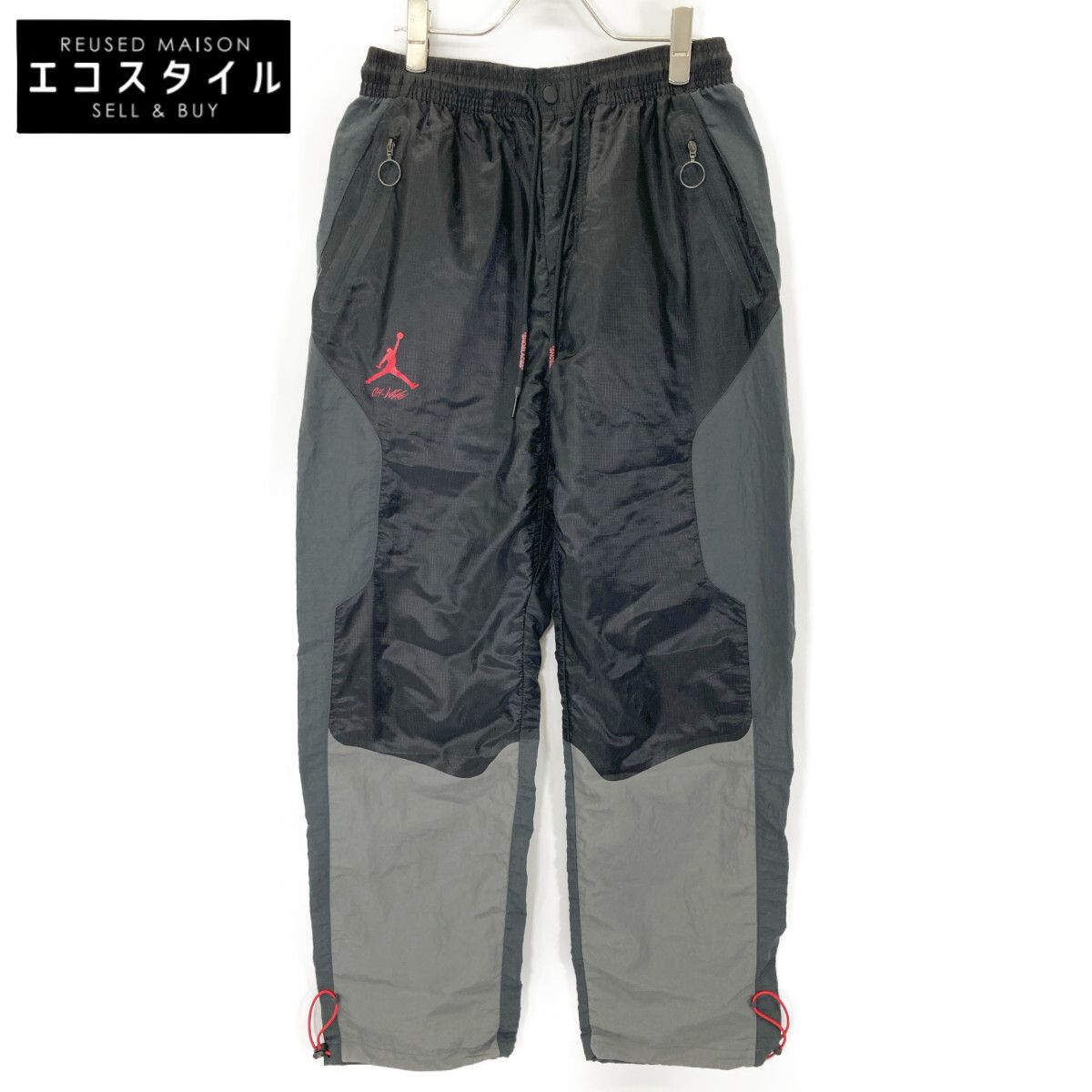 NIKE ナイキ CV 0544-010 ﾌﾞﾗｯｸ Air Jordan x OFF-WHITE Crossover Knitted Nylon Sports Long Pants M
