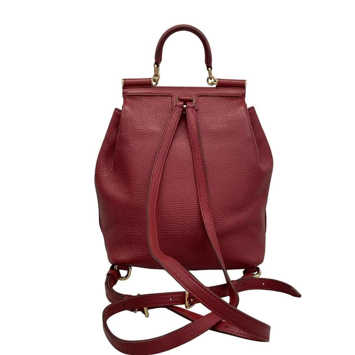 ドルチェアンドガッバーナ ミニリュック バッグパック 裏地総柄 レタリング 赤 ドルチェアンドガッバーナ ミニリュック バッグパック 裏地総柄