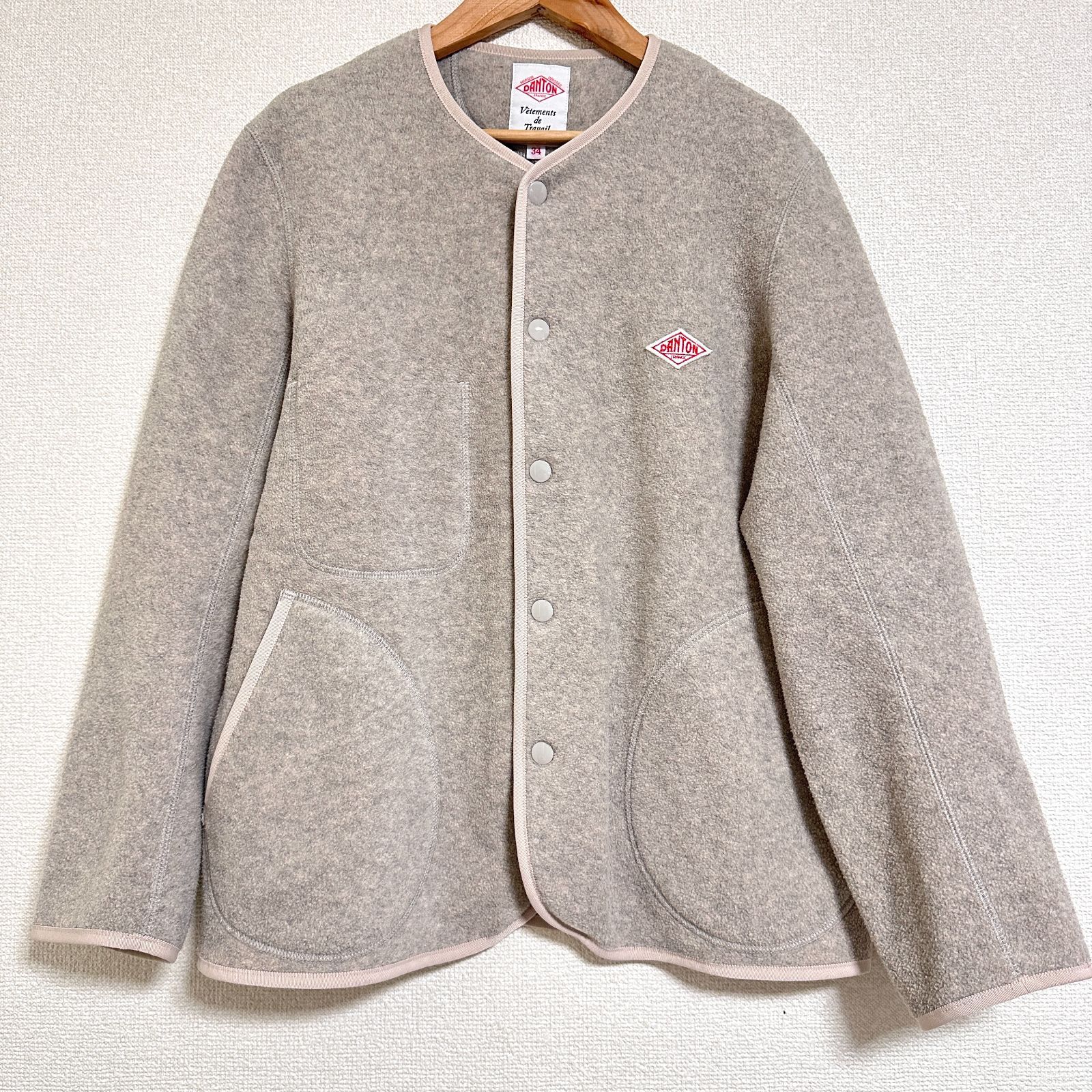 DANTON フリース マーブル DANTONダントン ノーカラー フリース ジャケット マーブル40｜Yahoo