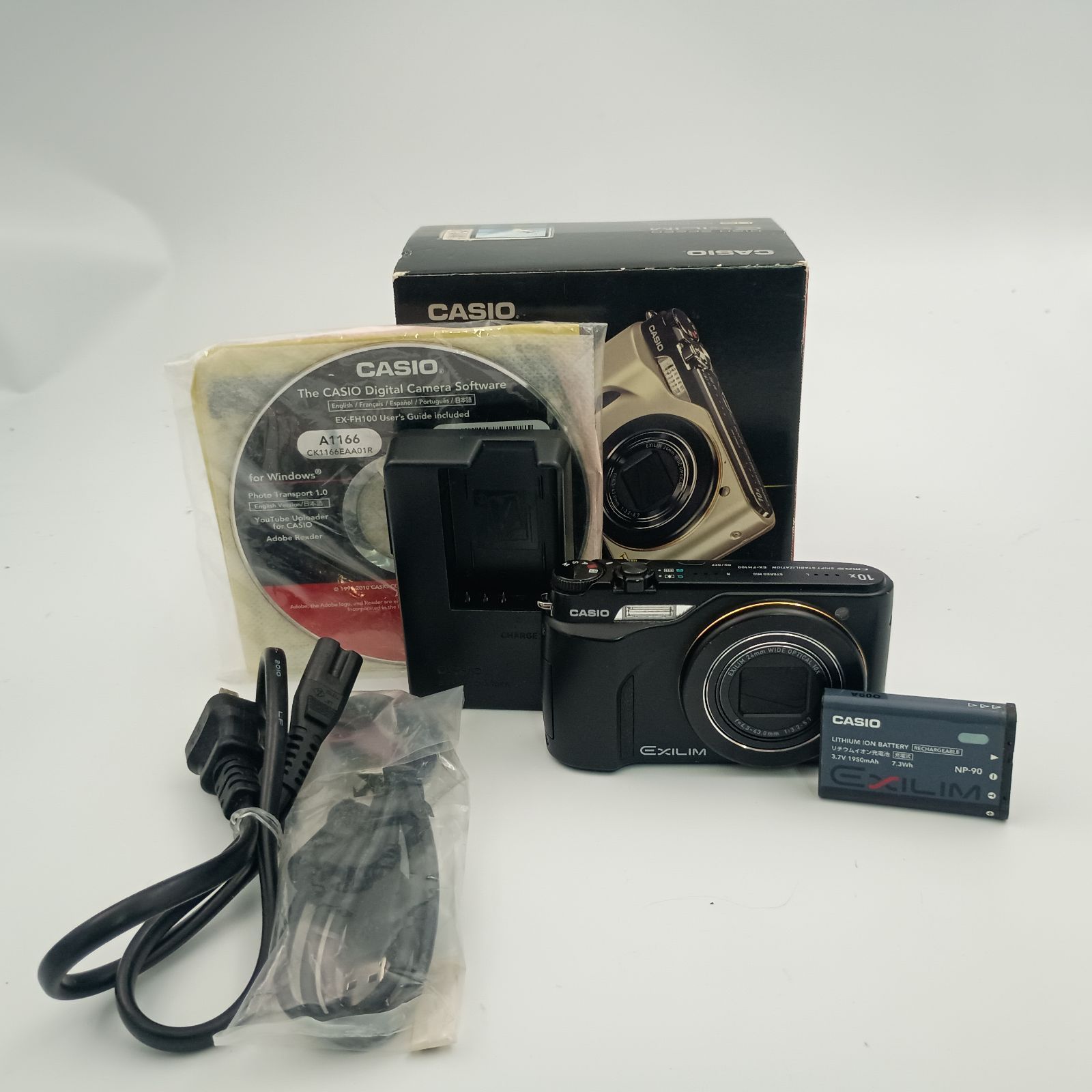 CASIO EXILIM EX-FH100 Compact DIGITAL Camera Black 黒 カシオ