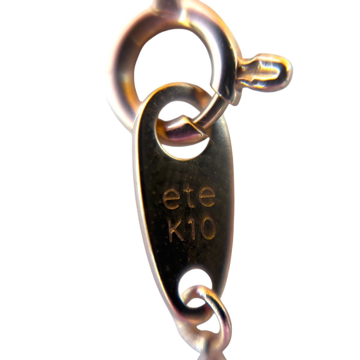 ♪3625 ete K10MPG ブレスレット ダイヤモンド 0.6g 0.02ct 750513 K10 