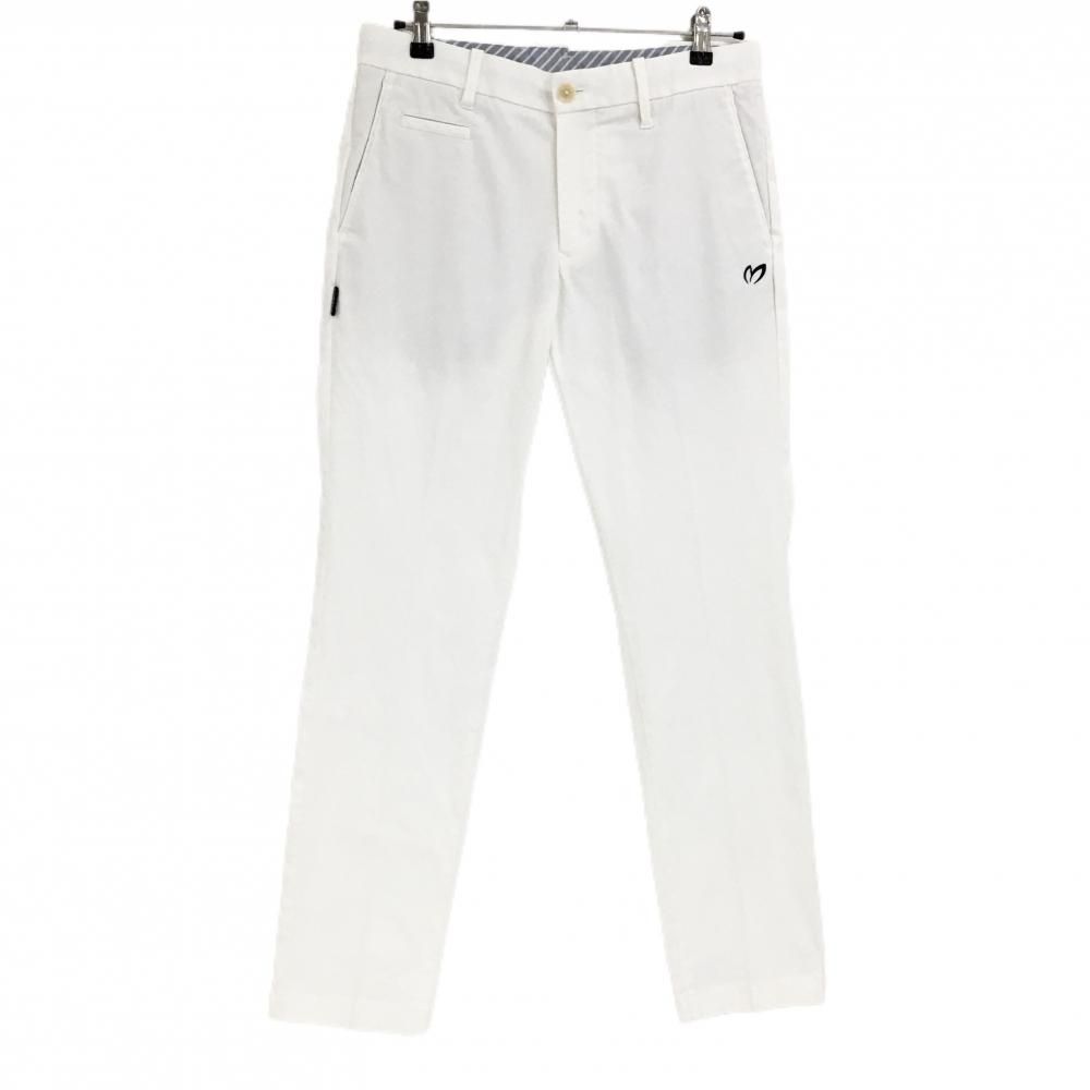 美品】マスターバニー ストレッチパンツ 白 ヤシの木刺しゅう メンズ 4