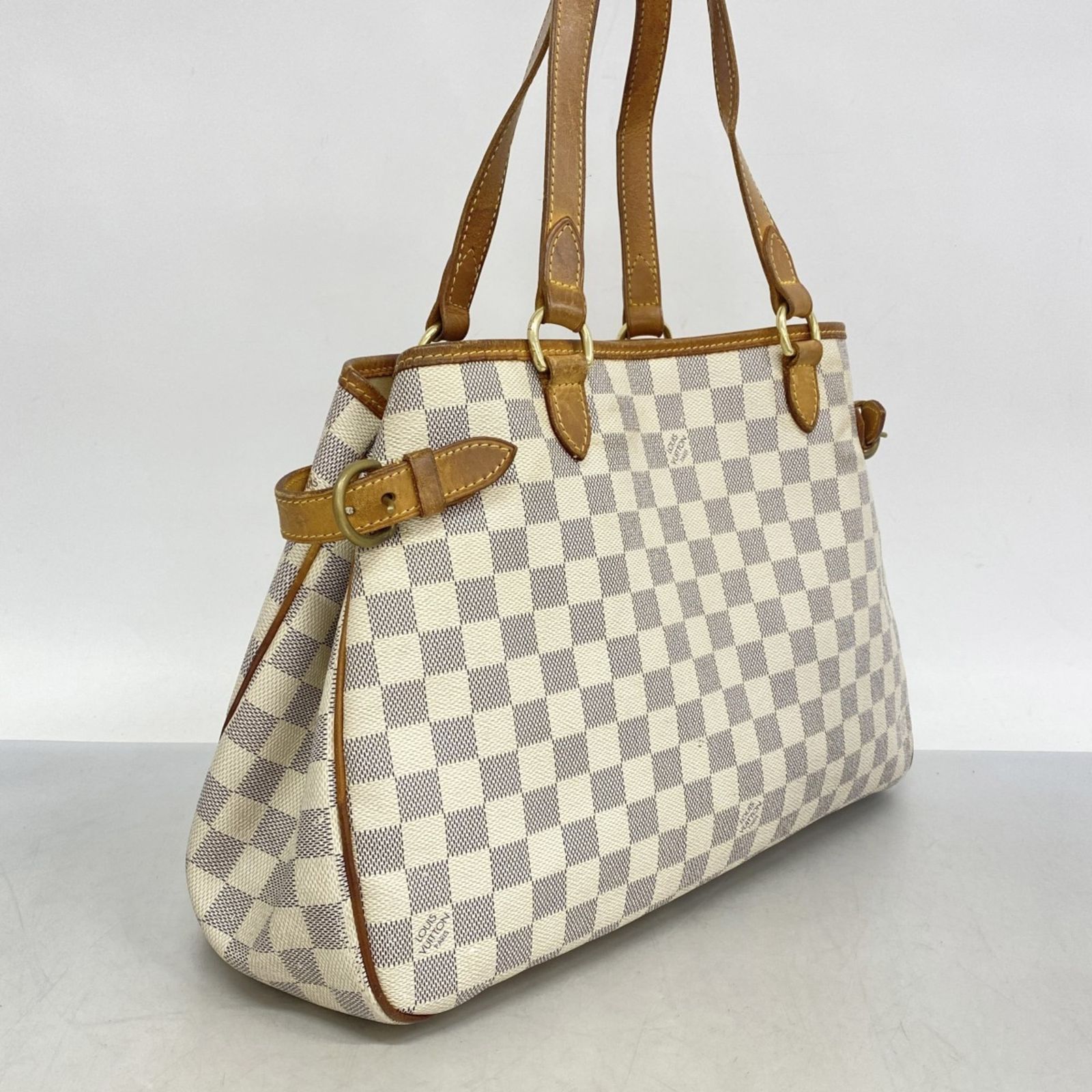 【5pb1970】ルイヴィトン トートバッグ ダミエ・アズール バティニョールオリゾンタル N48172  ホワイト SPO【中古】レディース ルイ・ヴィトン(Louis Vuitton) ルイ・ヴィトン トートバッグ ダミエ
