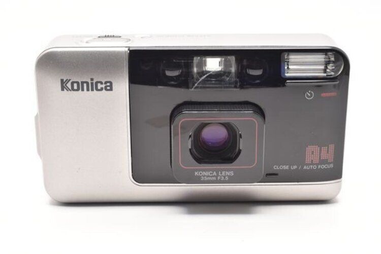 【美品】Konica コンパクトフィルムカメラ BiG mini A4 シルバー Konica コンパクトフィルムカメラ BiG mini A4 シルバー KONICA BIG