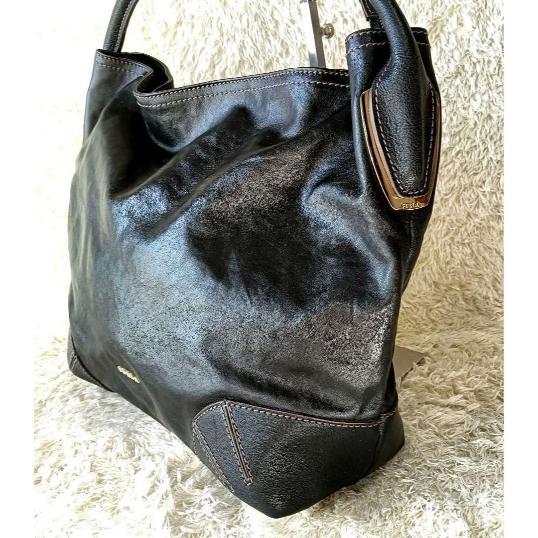 FURLA フルラ ワンショルダーバッグ ブラック 黒 レザー 鞄 肩掛 金具