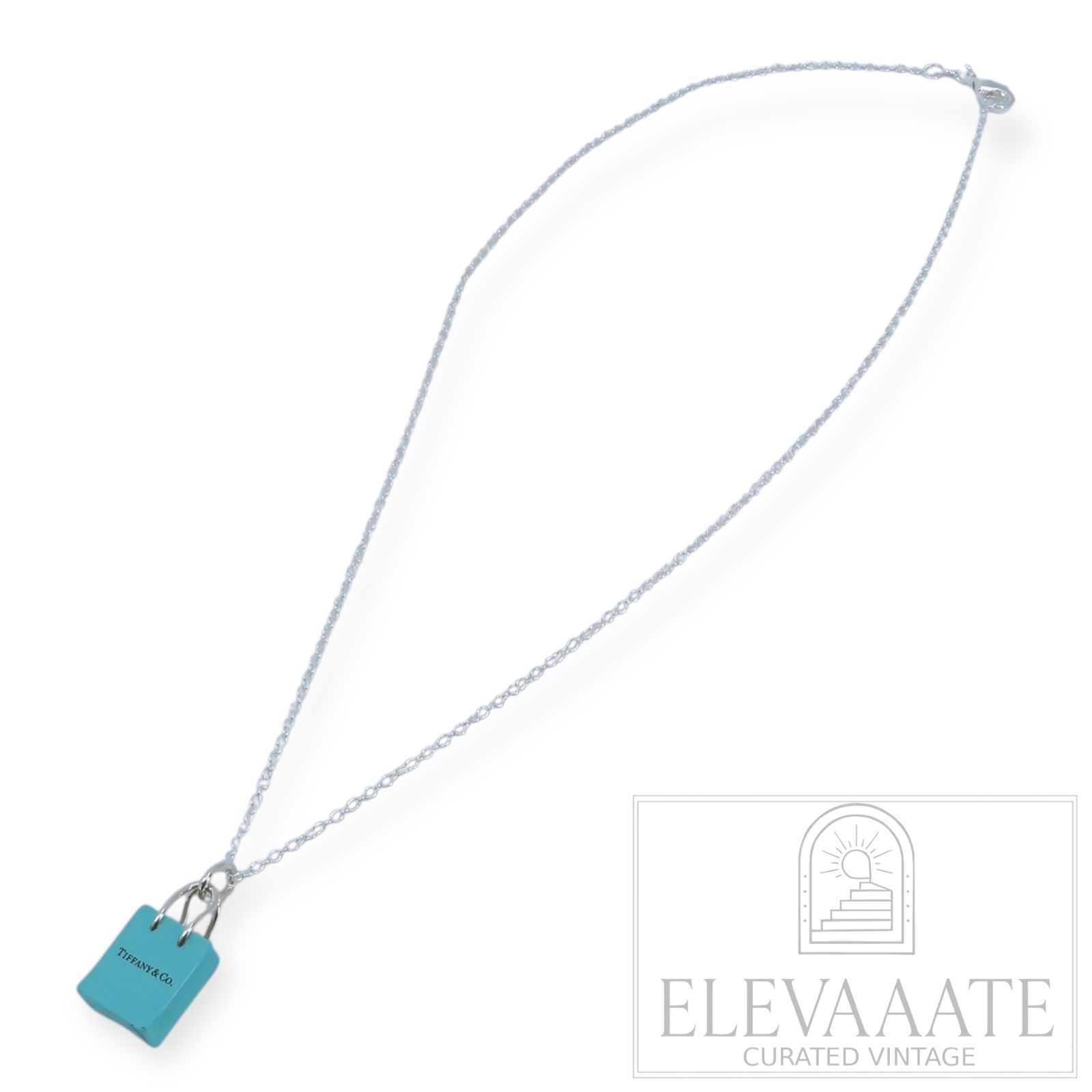 希少 美品 Tiffany&Co. ティファニー ブルー ショッパー シルバー