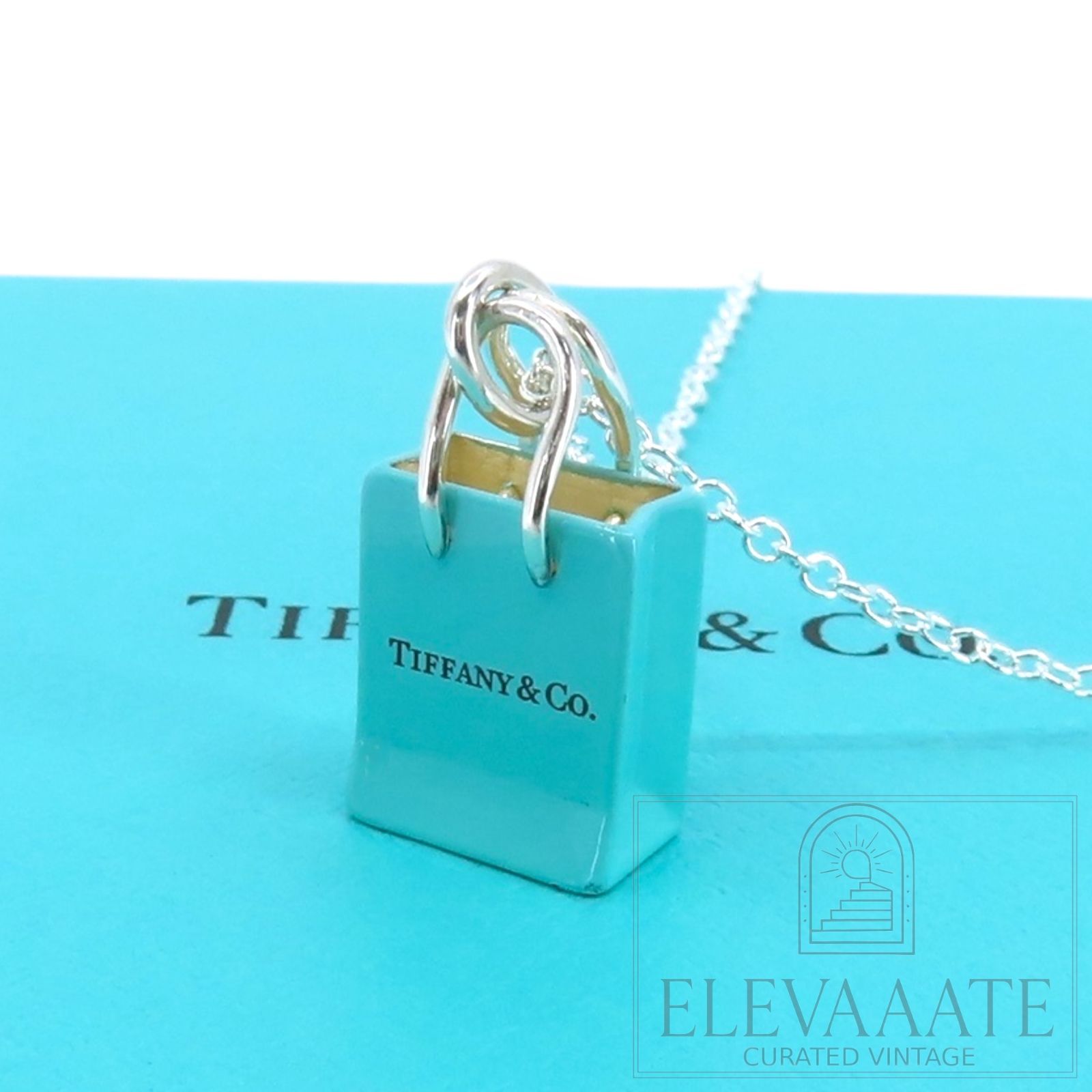希少 美品 Tiffany&Co. ティファニー ブルー ショッパー シルバー