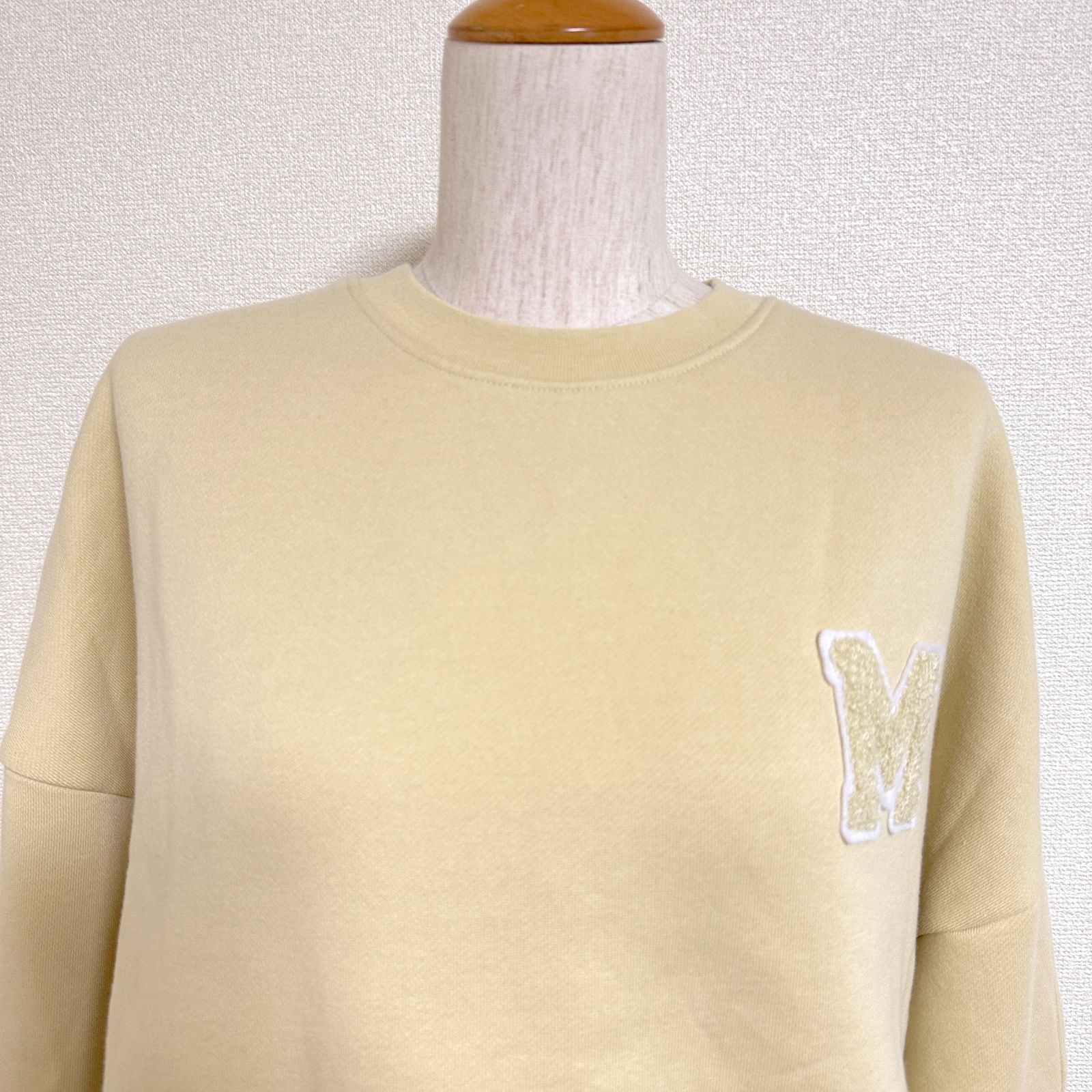 タグ付 Mila Owen Mサガラ刺繍ビックトレーナー オーバーサイズ 裏起毛 