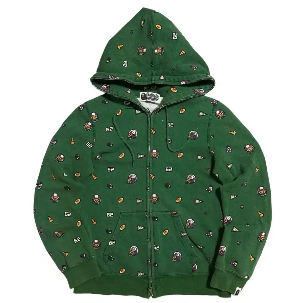 A BATHING APE マイロ ラグビー フードジップアップ XXS